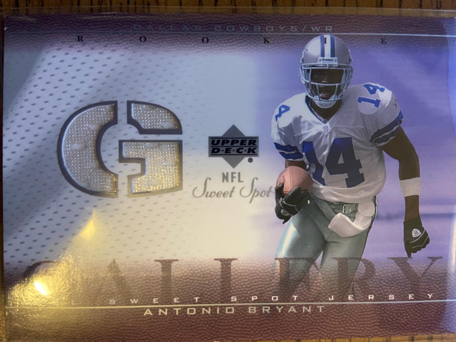 Antonio Bryant #RG-AB Football Cards 2002 Upper Deck Sweet Spot Rookie Gallery Jersey
