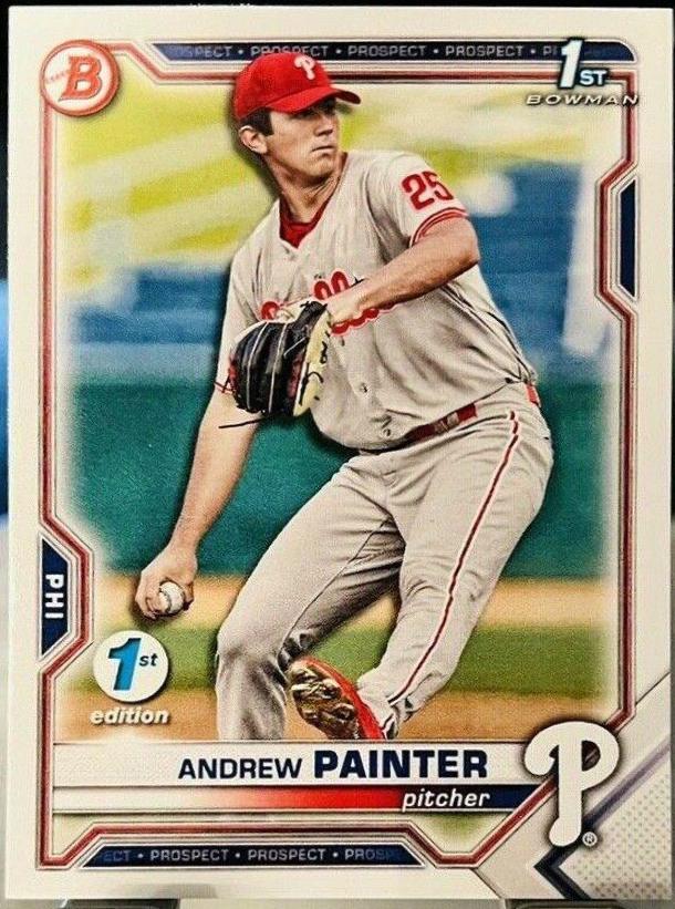 Andrew Painter #BD-10 Baseball Cards 2021 Bowman Draft 1st Edition