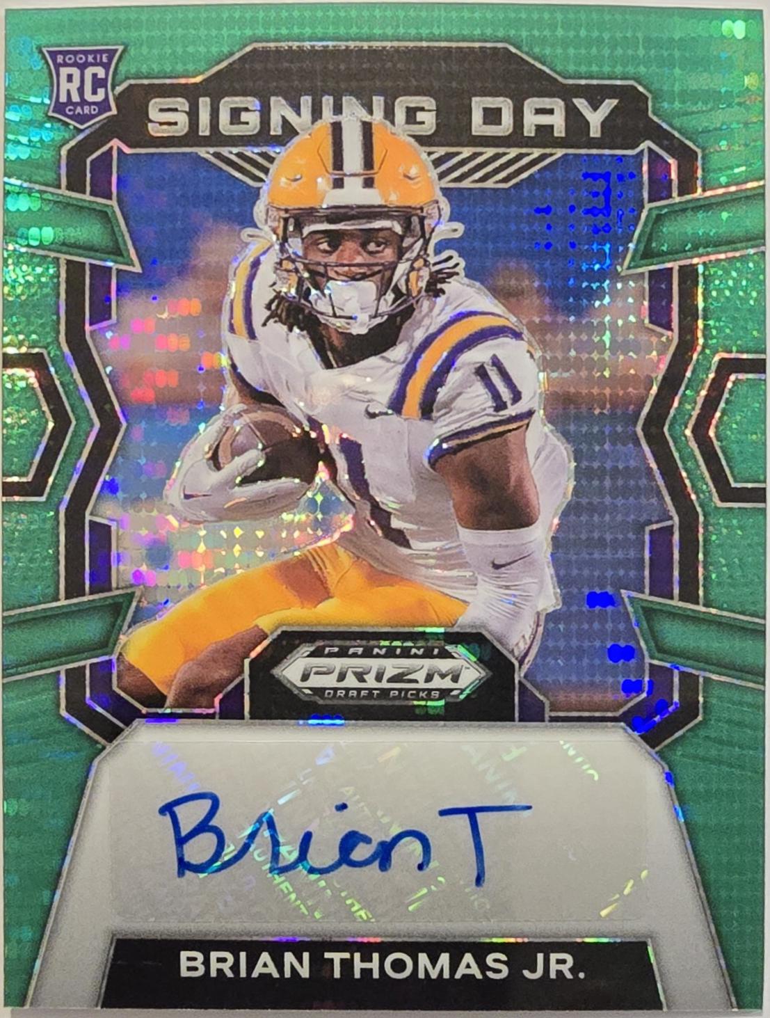 Brian Thomas Jr. #SD-BTJ Football Cards 2024 Panini Prizm Draft Picks Signing Day