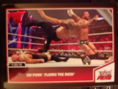 CM Punk Floors The Rock #35 Wrestling Cards 2013 Topps Best of WWE
