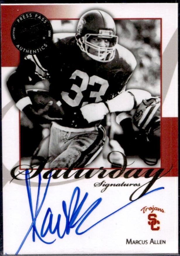 Marcus Allen #SS-MA 2008 Press Pass Legends Saturday Signatures Football