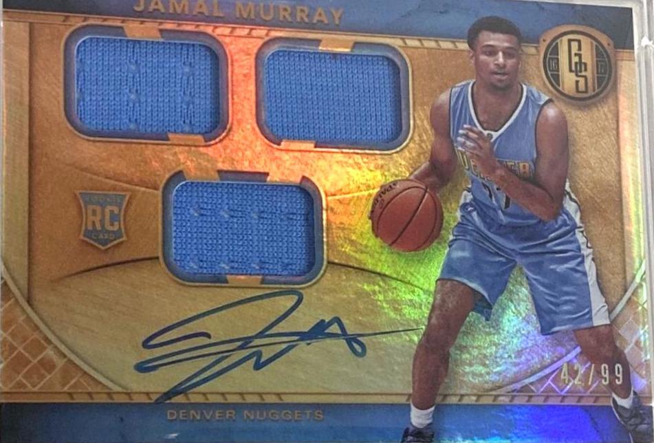 Jamal Murray #275 2016-17 Panini Gold Standard Basketball Rookie Jersey Autographs Triple