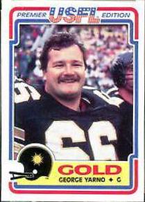 George Yarno #32 Football Cards 1984 Topps USFL