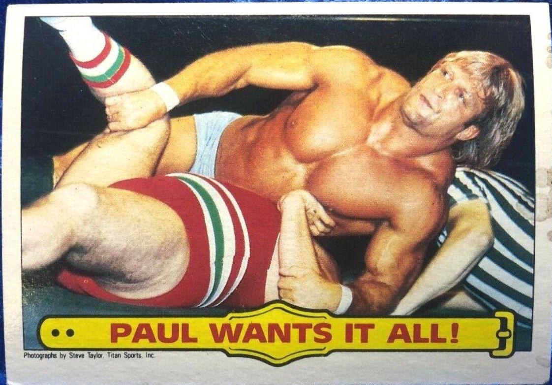 Paul Wants It All #44 Wrestling Cards 1986 Scanlens WWF