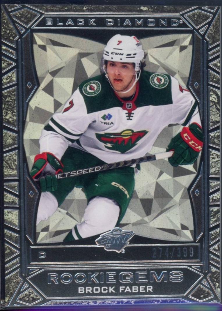 Brock Faber #RG-BF 2023 Upper Deck Black Diamond Rookie Gem Hockey