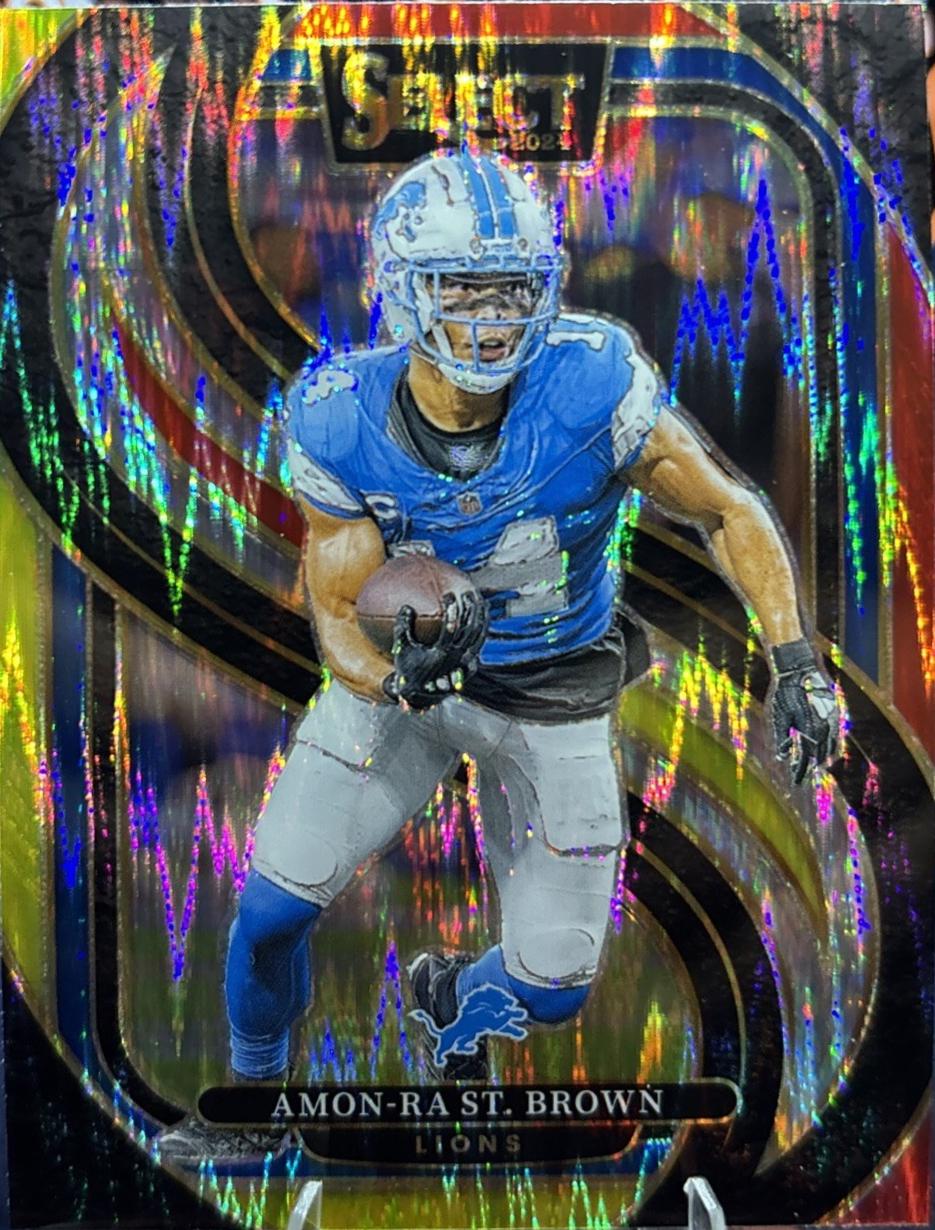 2024 Amon-Ra St. Brown [Red Yellow Prizm Shock] #105