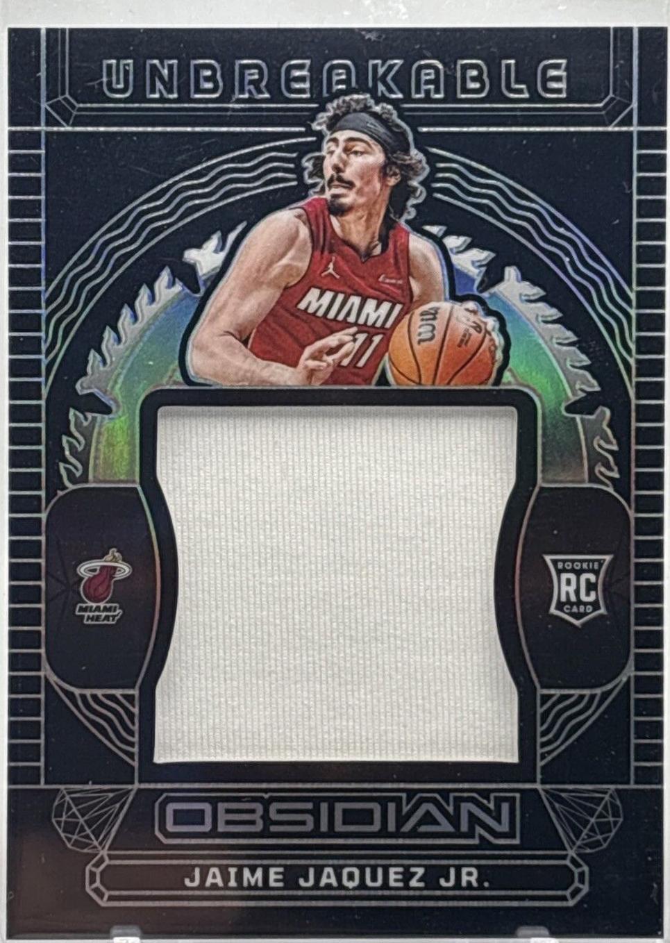Jaime Jaquez Jr. #UM-JJJ Basketball Cards 2023 Panini Obsidian Unbreakable Memorabilia