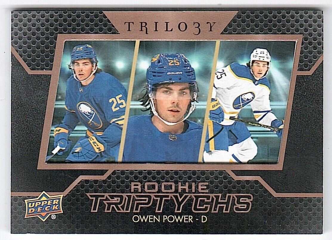 Owen Power #RT-OP Hockey Cards 2022 Upper Deck Trilogy Rookie Triptychs