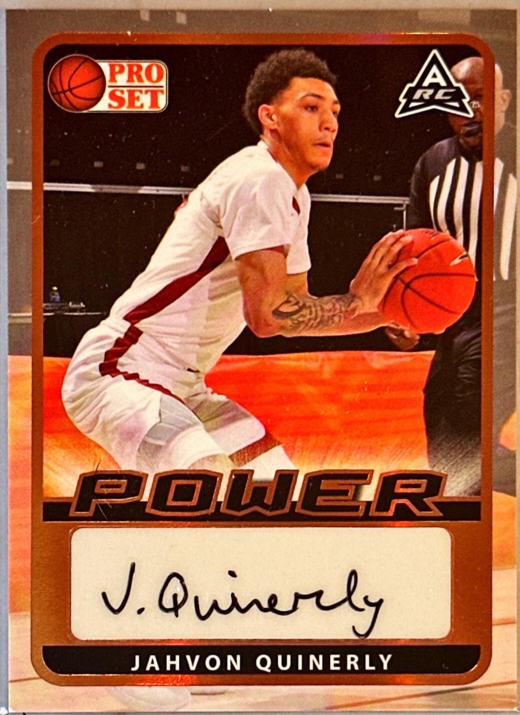 Jahvon Quinerly #BA-JQ1 2021 Pro Set Power Autograph Basketball