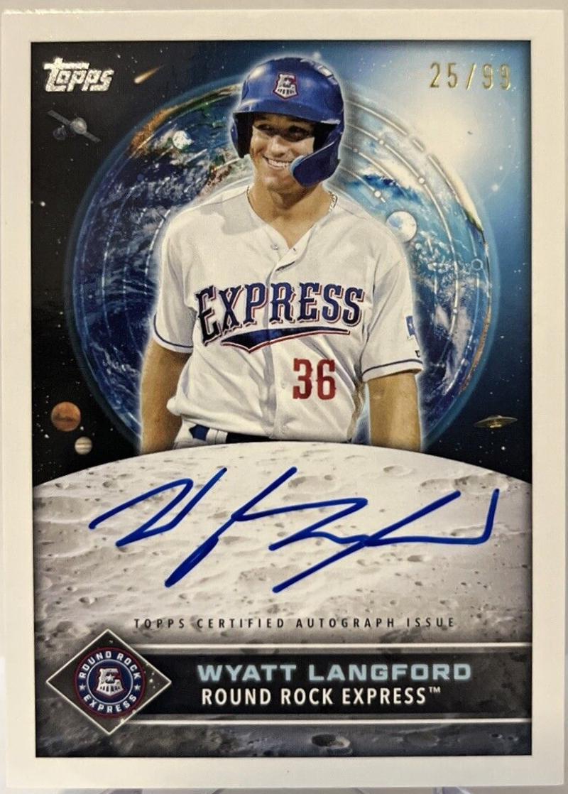 Wyatt Langford #FCA-WL Baseball Cards 2024 Topps Pro Debut Future Cornerstones Autograph