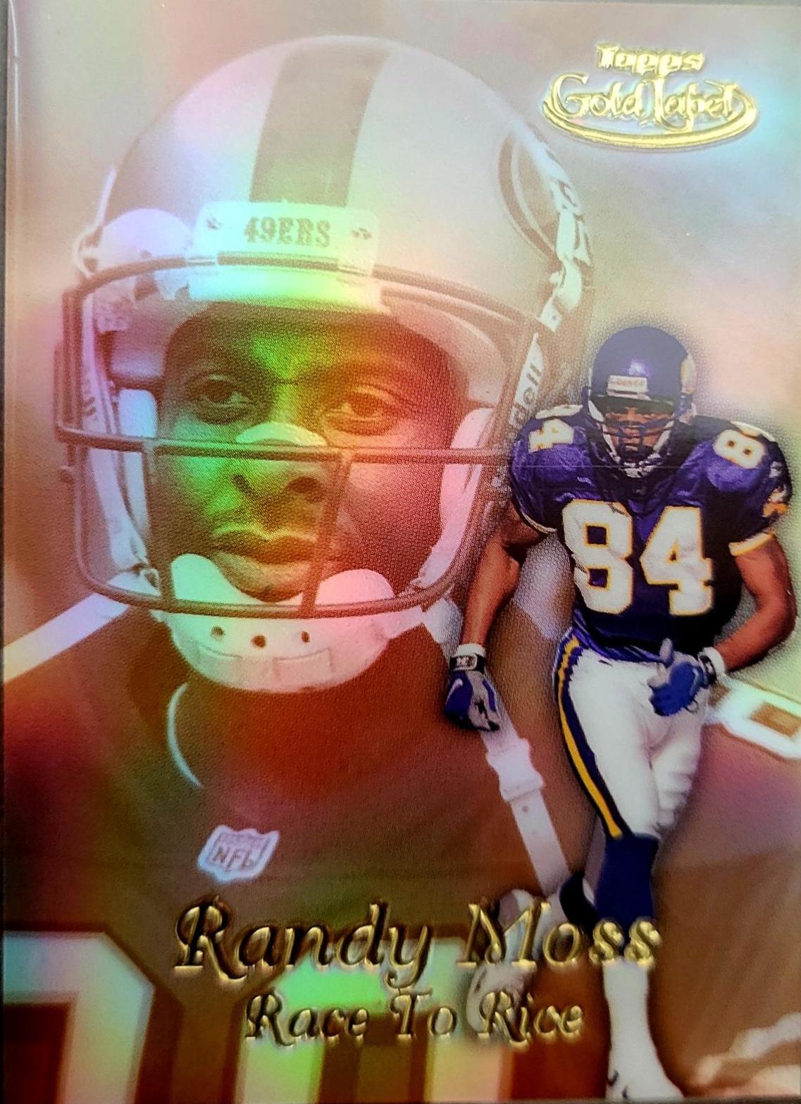 Randy Moss #R15 Football Cards 1999 Topps Gold Label Race 2 Rice