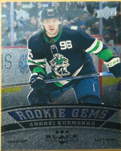 Andrei Kuzmenko #RG-AK Hockey Cards 2022 Upper Deck Black Diamond Rookie Gems