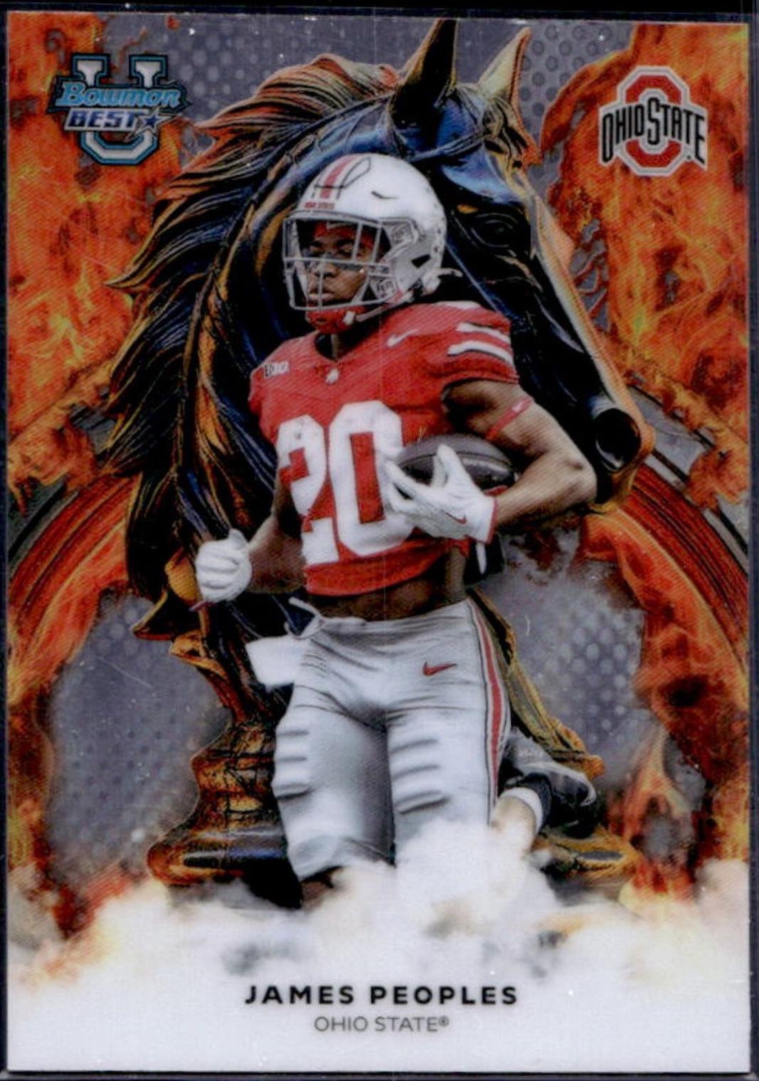 James Peoples #W-15 2025 Bowman University Best Football Workhorse