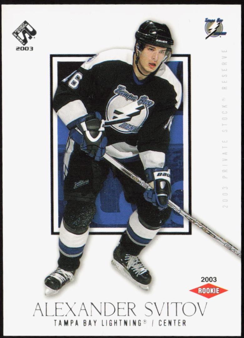 Alexander Svitov #182 2002 Pacific Private Stock Reserve Hockey