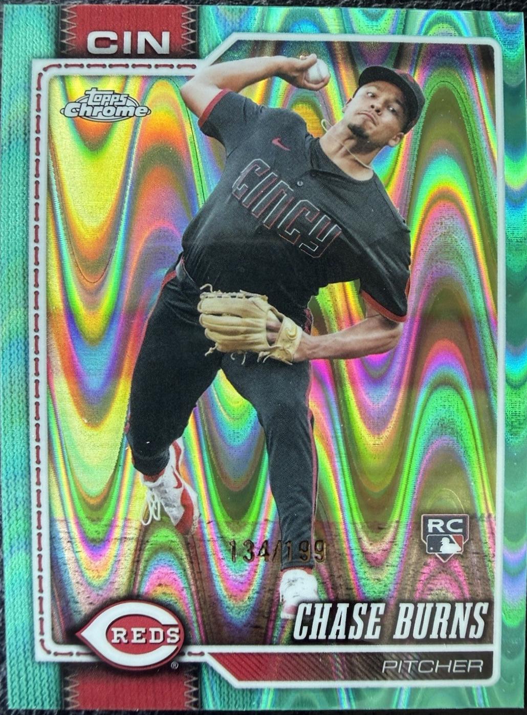2026 Chase Burns [Aqua Raywave Refractor] #134