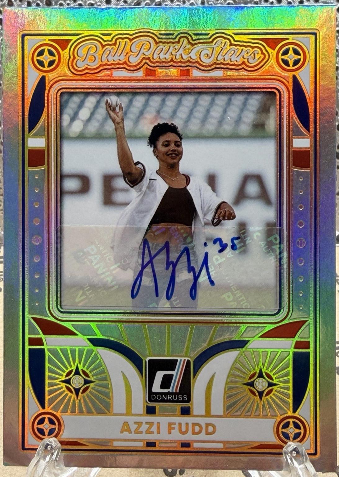 Azzi Fudd #5 2026 Panini Donruss Ballpark Stars Signature Baseball