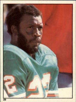 Tony Nathan #29 Football Cards 1981 Topps Stickers