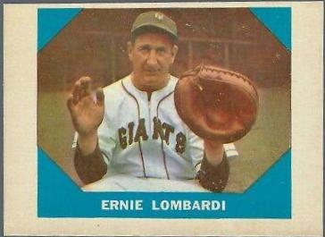 Ernie Lombardi #17 Baseball Cards 1960 Fleer