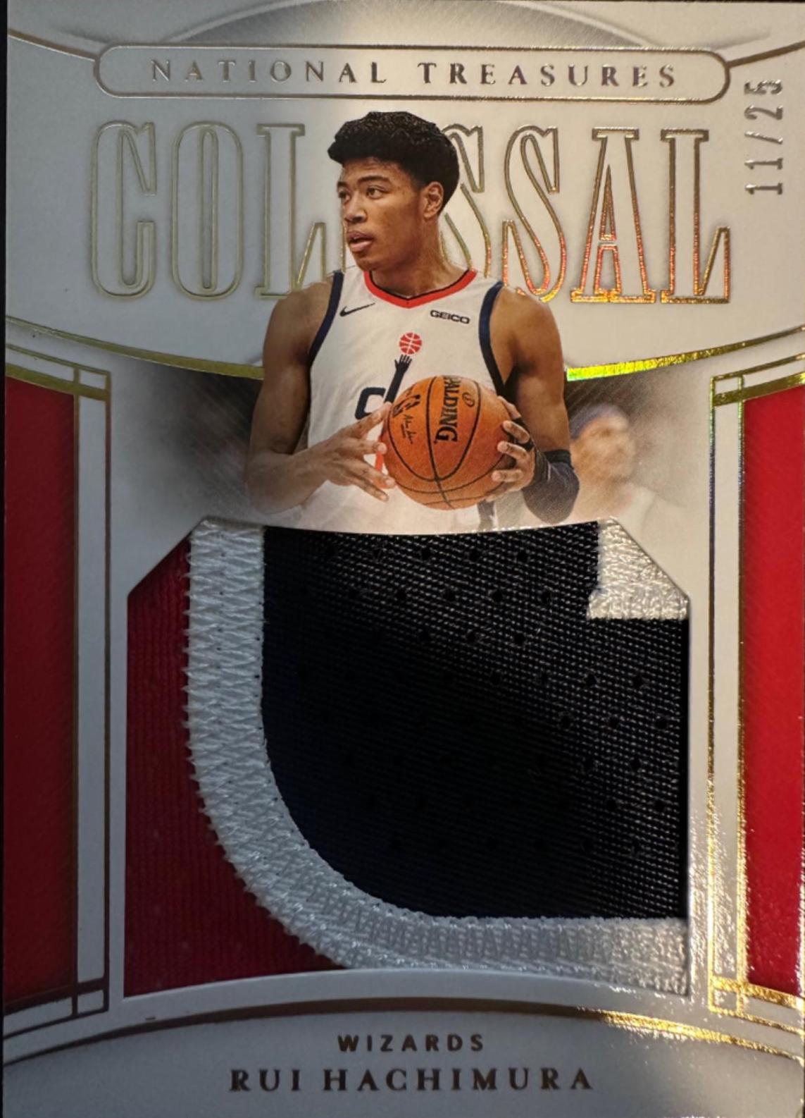 Rui Hachimura #CRM-RHM Basketball Cards 2019 Panini National Treasures Colossal Rookie Materials