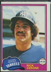 Rick Cerone [Gray Back] #335 Baseball Cards 1981 O Pee Chee Prices