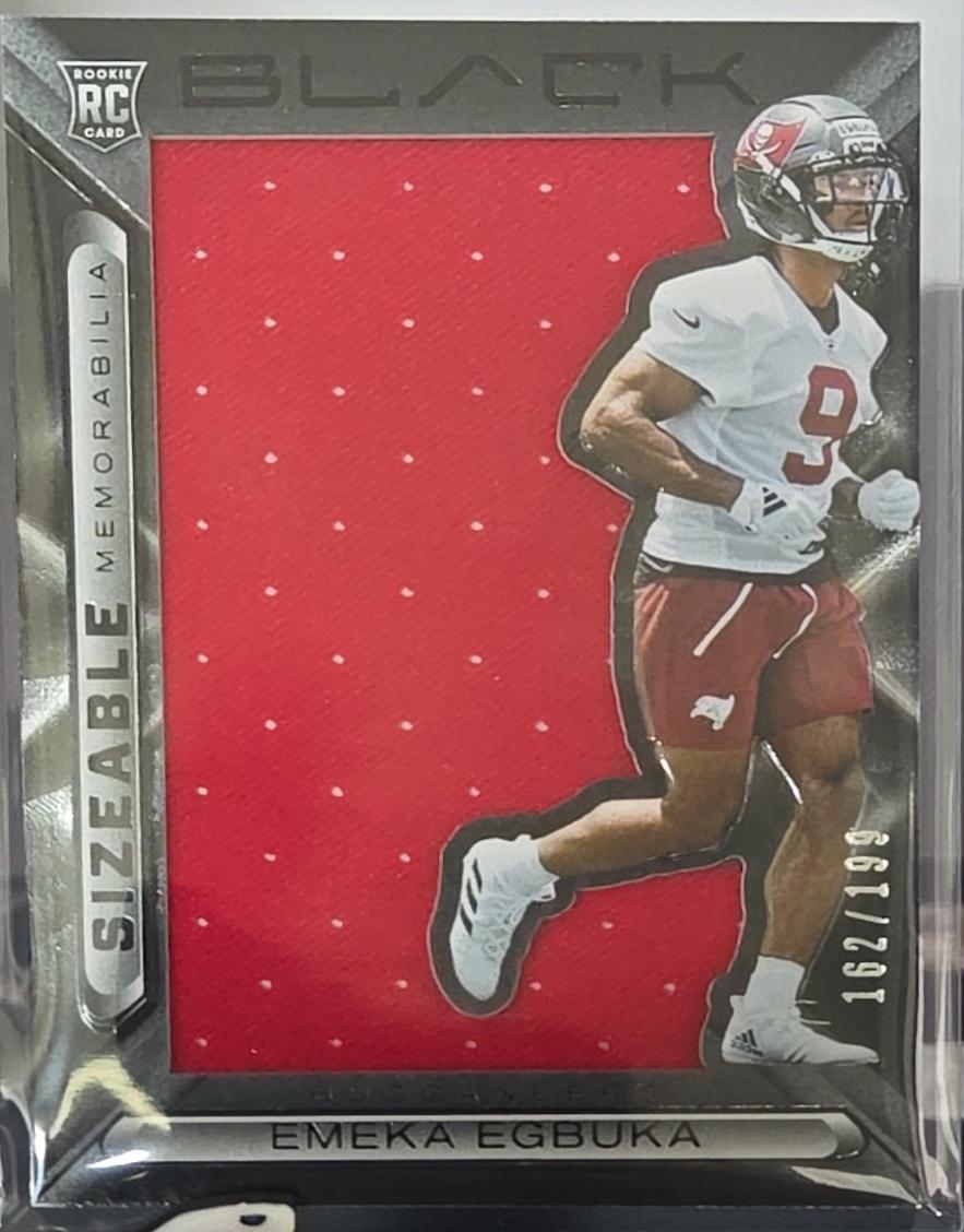 Emeka Egbuka #3 2025 Panini Black Football Sizeable Rookie Memorabilia