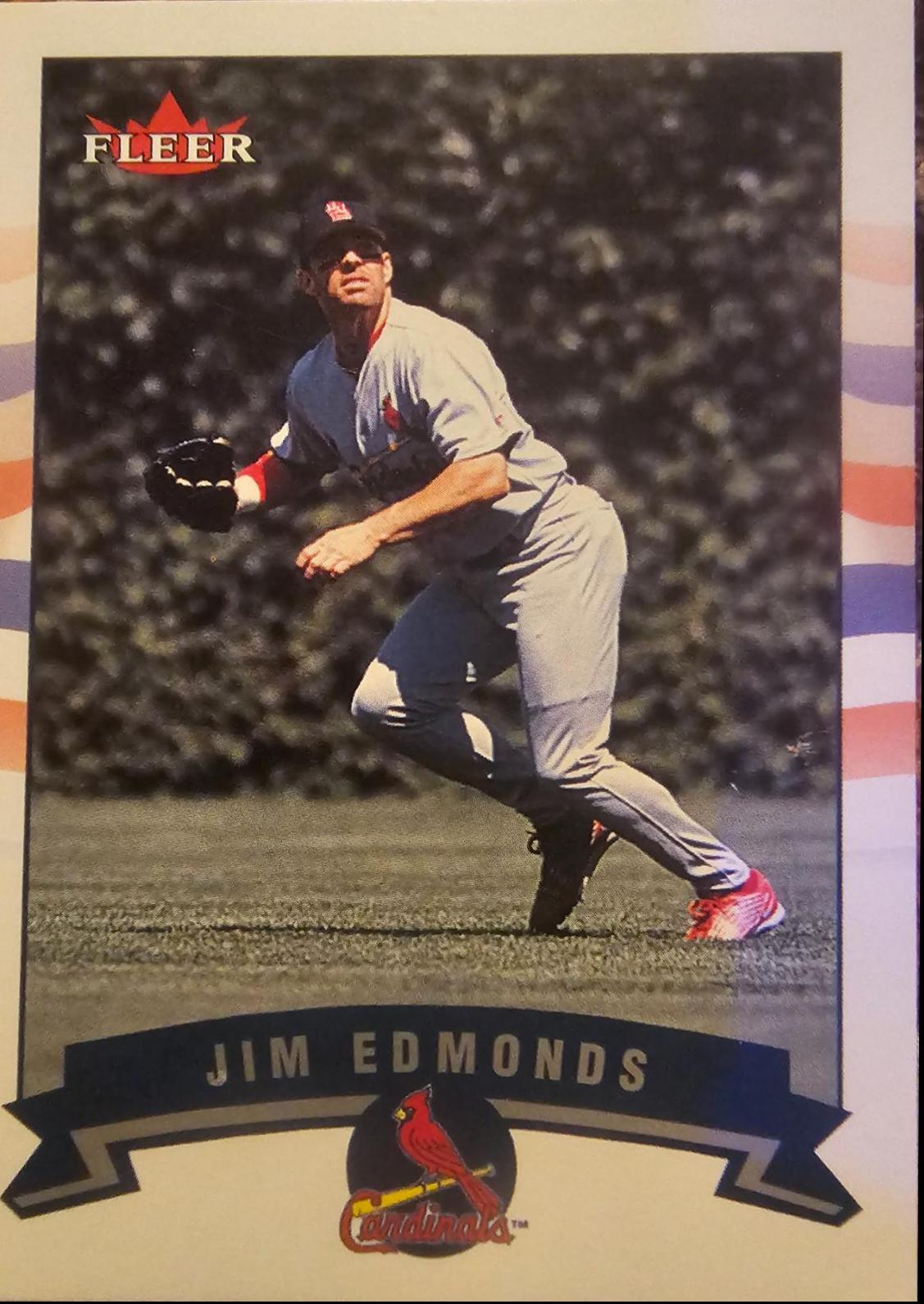 Jim Edmonds #77 Baseball Cards 2002 Fleer