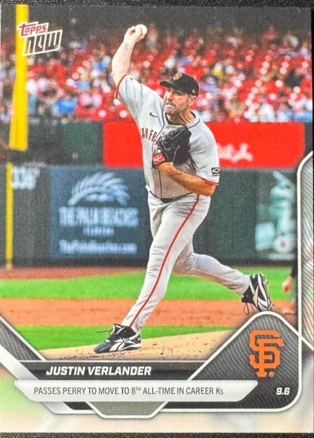 Justin Verlander #667 2025 Topps Now Baseball