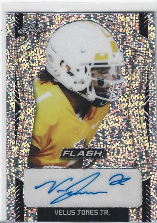 Velus Jones Jr. #PA-VJJ 2022 Leaf Flash Portrait Autographs Football