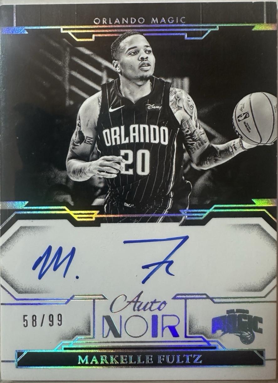 Markelle Fultz #NBW-MKF Basketball Cards 2023 Panini Noir Auto Black and White