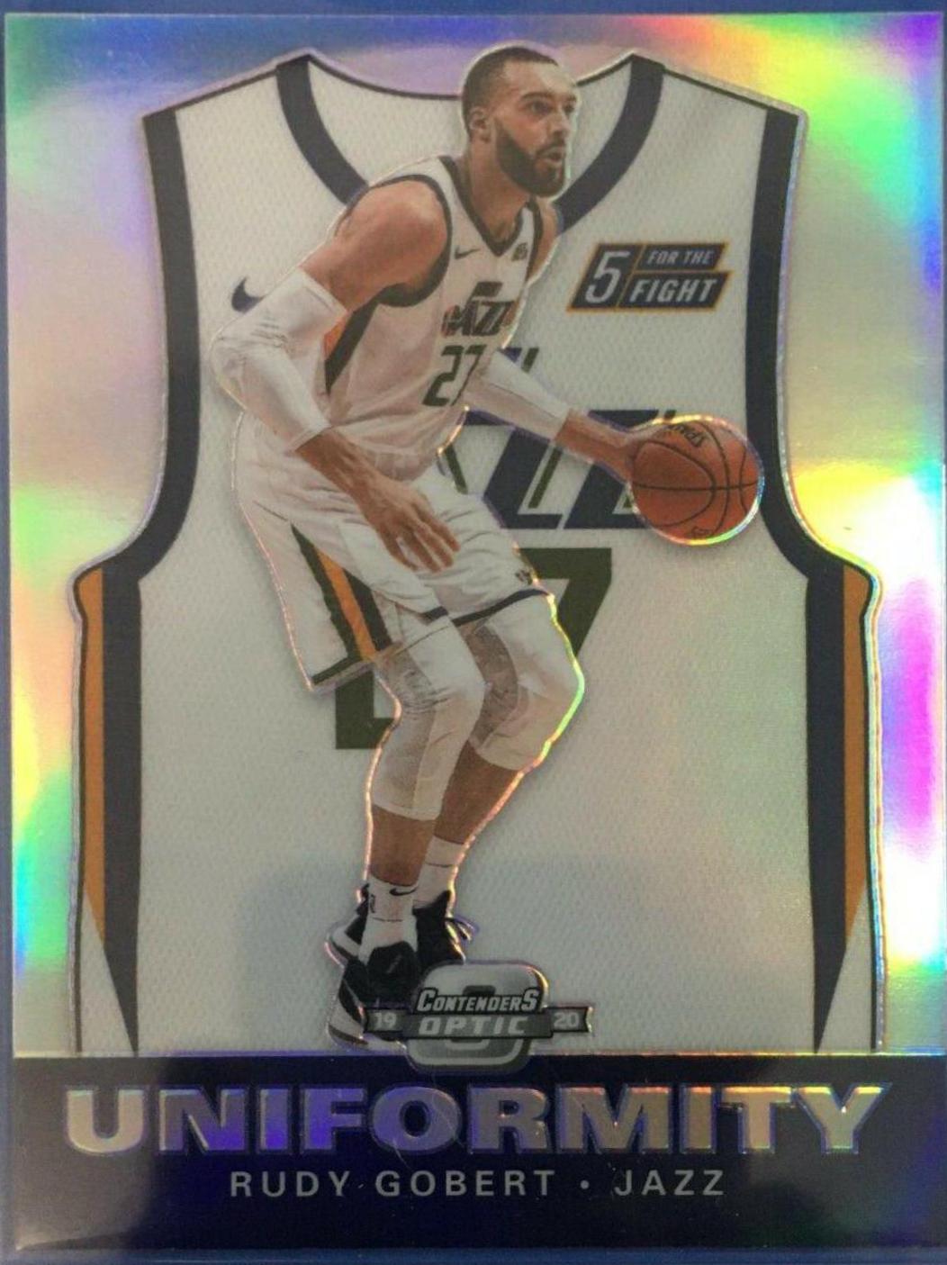 Rudy Gobert #7 Basketball Cards 2019 Panini Contenders Optic Uniformity