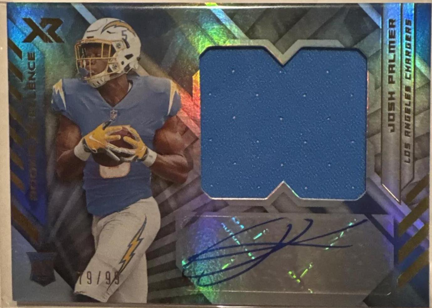 Josh Palmer #RXA-JPA Football Cards 2021 Panini XR Rookie Swatch Autographs