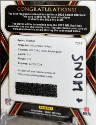 Sam LaPorta #517 2022 Panini Select Football