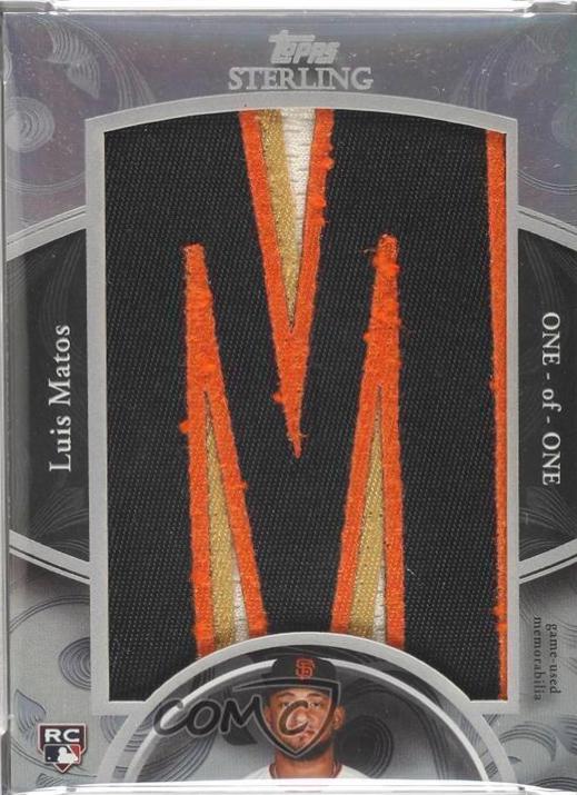 Luis Matos #SJLP-LM Baseball Cards 2024 Topps Sterling Jersey Letter Patch