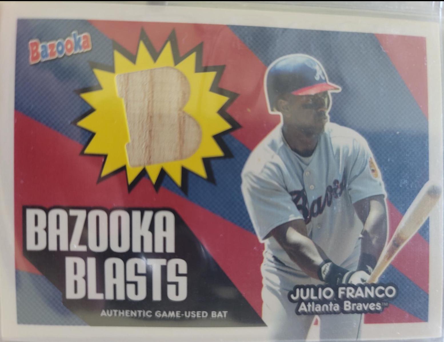 Julio Franco #BB-JF Baseball Cards 2005 Bazooka Blasts Bat Relics