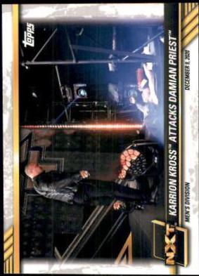 Karrion Kross Attacks Damian Priest #95 Wrestling Cards 2021 Topps WWE NXT