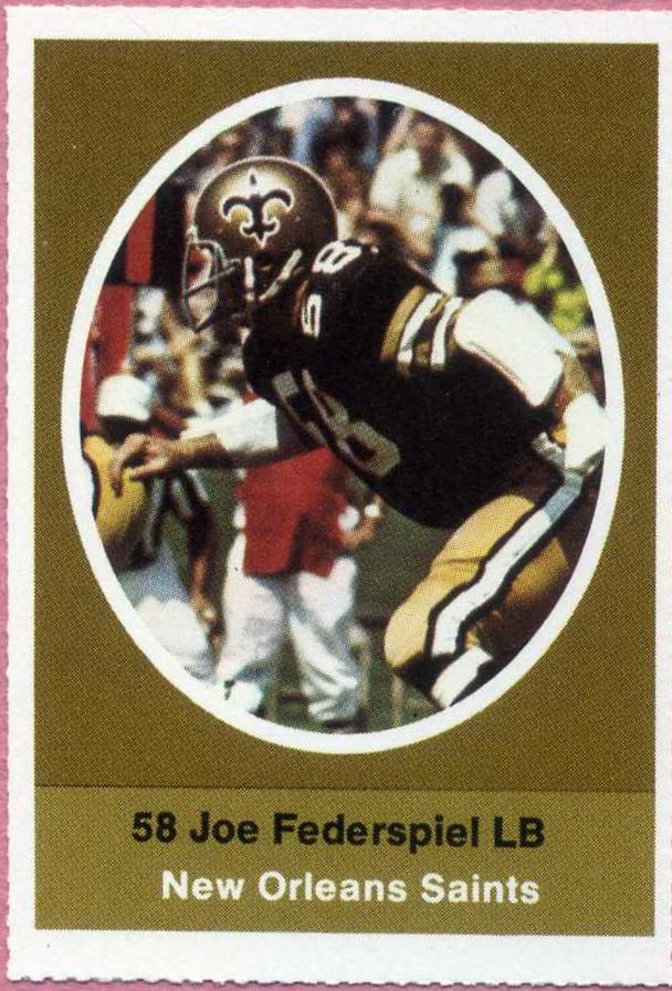 Joe Federspiel Football Cards 1972 Sunoco Stamps Update