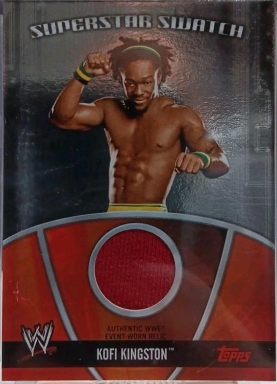 Kofi Kingston #SKK Wrestling Cards 2010 Topps WWE Superstar Swatches