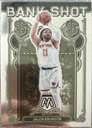 Jalen Brunson #2 Basketball Cards 2023 Panini Mosaic Bank Shot
