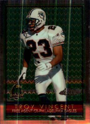 Troy Vincent #85 1996 Topps Chrome Football