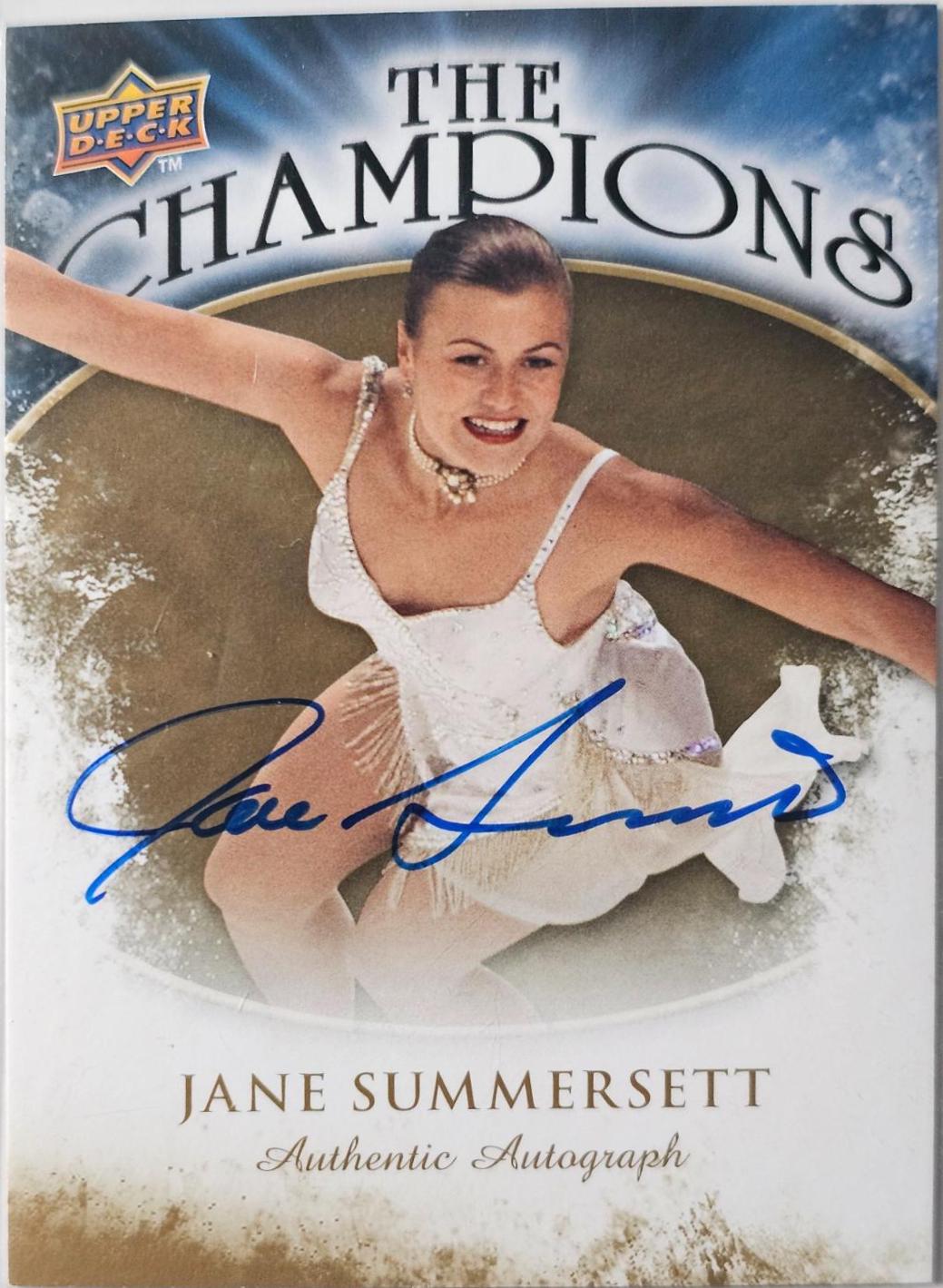 Jane Summersett #CH-JS Hockey Cards 2009 Upper Deck the Champions Autographs