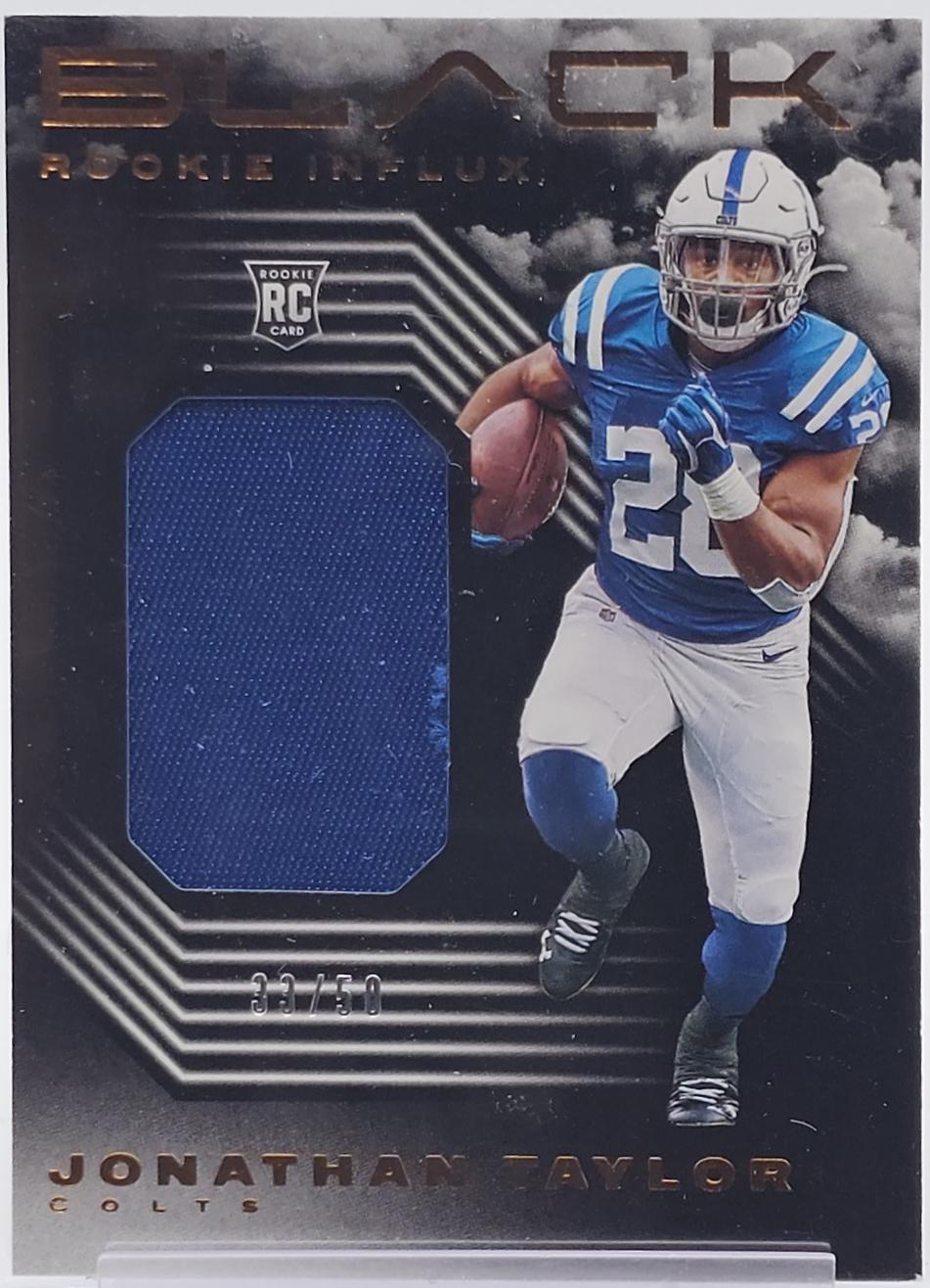 Jonathan Taylor #RI10 2020 Panini Black Rookie Influx Memorabilia