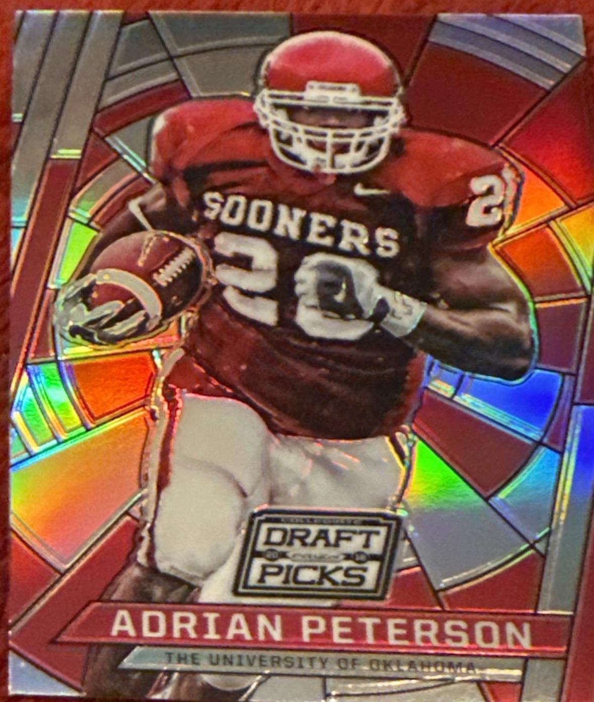 Adrian Peterson #3 2016 Panini Prizm Draft Picks Stained Glass Football