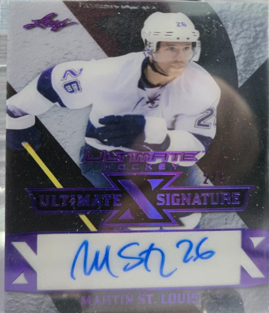 Martin St. Louis #UXS-MSL 2023 Leaf Ultimate X Signature Hockey