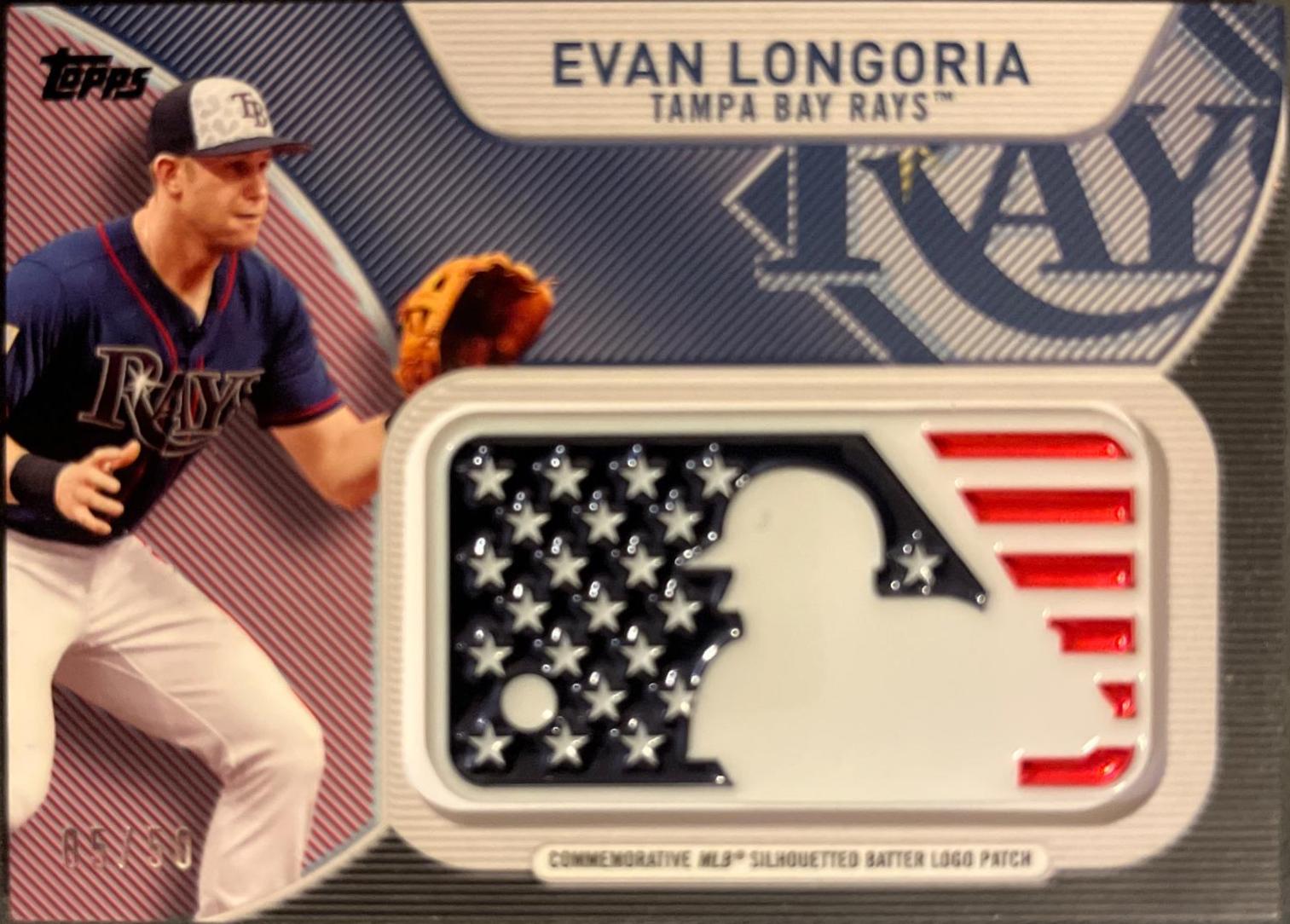 Evan Longoria #IDML-EL Baseball Cards 2017 Topps Independence Day MLB Logo Patch