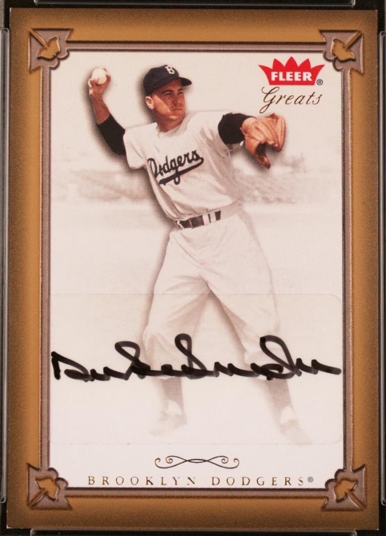 Duke Snider #GBA-DS1 2004 Fleer Greats Of The Game Autograph Baseball
