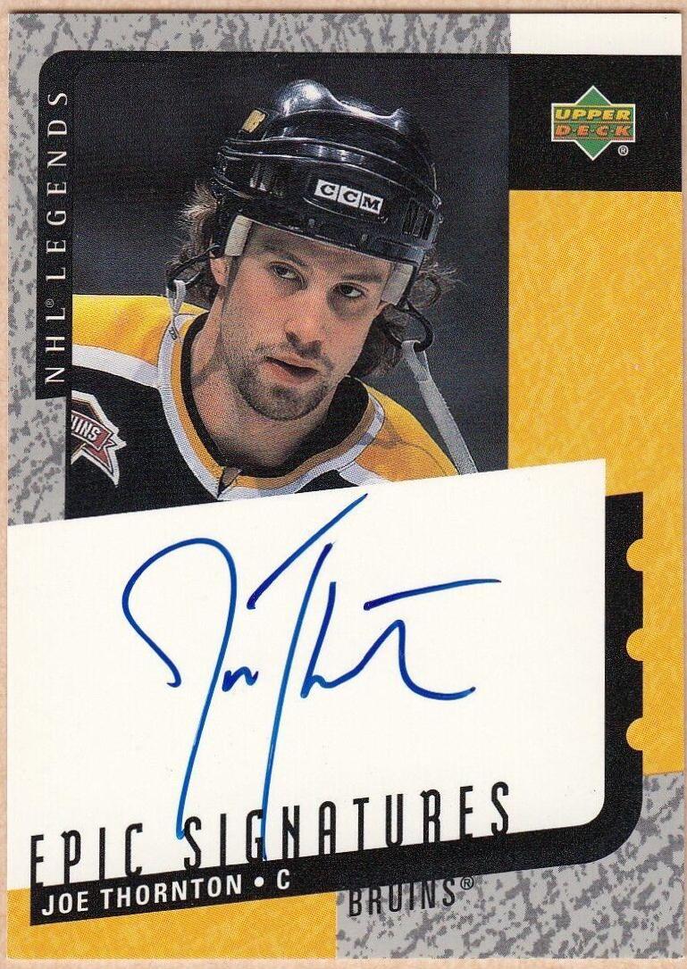 Joe Thorton #JT Hockey Cards 2000 Upper Deck Legends Epic Signatures