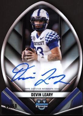 Devin Leary #FOFA-DL Football Cards 2023 Bowman Chrome University Future of Autographs