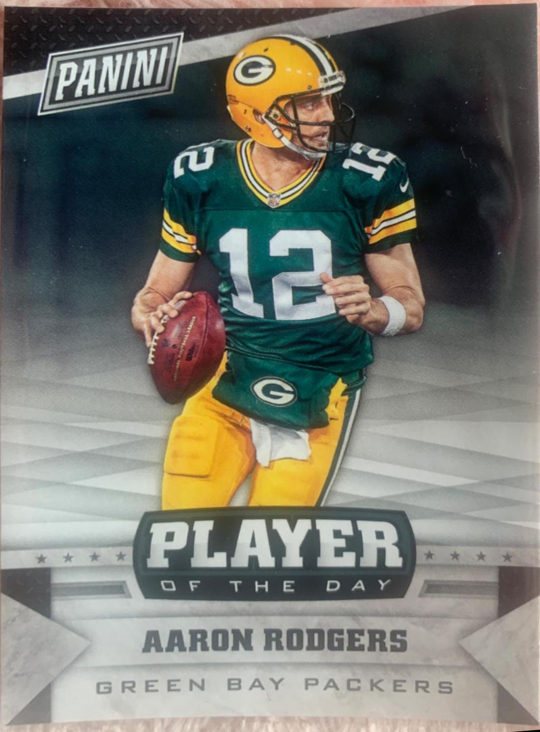 Aaron Rodgers #7 Football Cards 2016 Panini Playbook Player of the Day