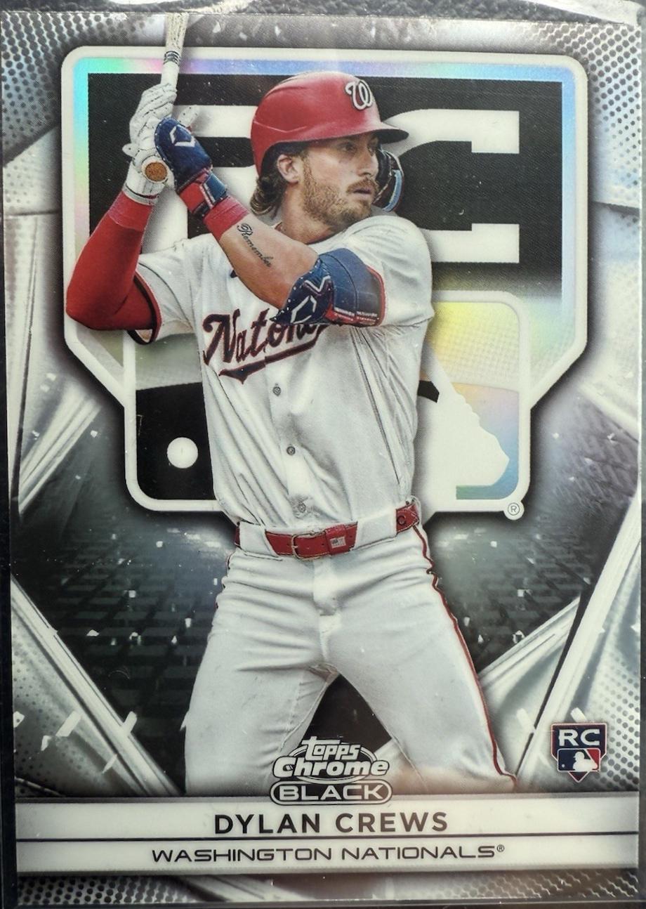 Dylan Crews #127 Baseball Cards 2025 Topps Chrome Black Rookie Design Variation