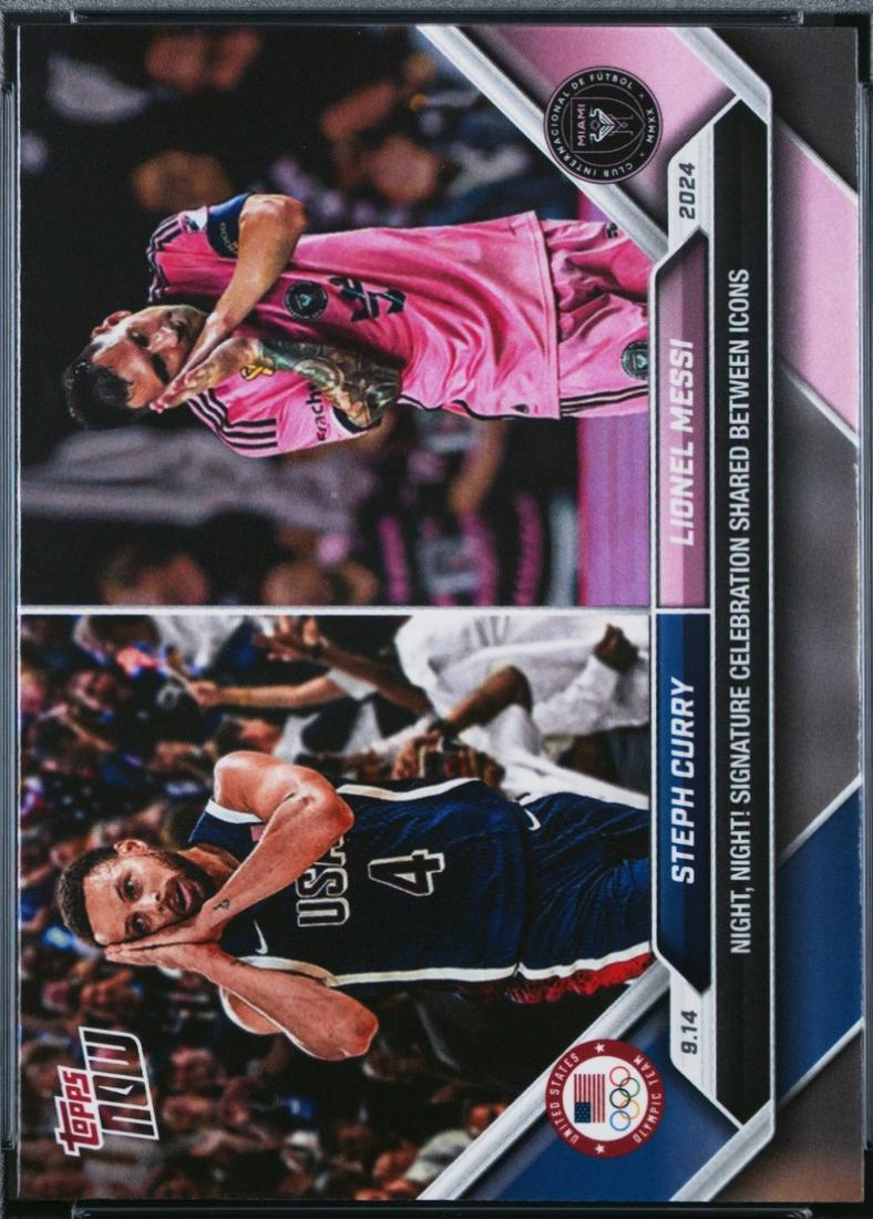 Steph Curry / Lionel Messi #128 Soccer Cards 2024 Topps Now MLS